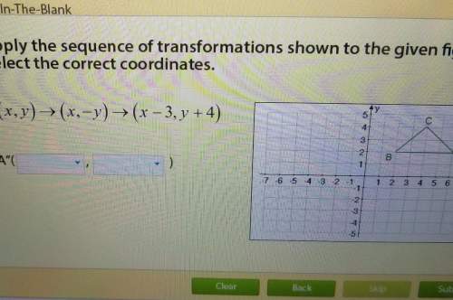 Apply the sequence of transformations shown