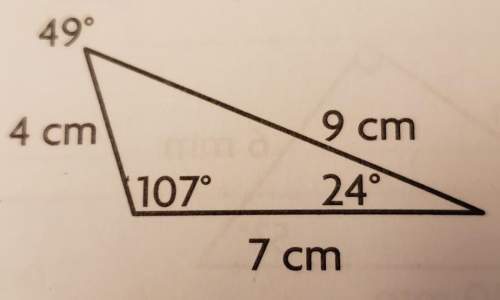 What is the classification of the following triangle. scalene, isosceles, or right