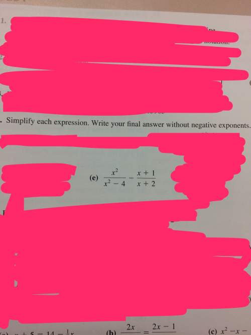 Simplify the equation and write the answer without negative exponents