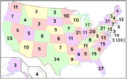 Based on the information presented in the passage, in which state would a presidential candidate be