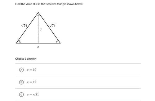 Plz this is timed! find the value of xxx in the isosceles triangle shown below.