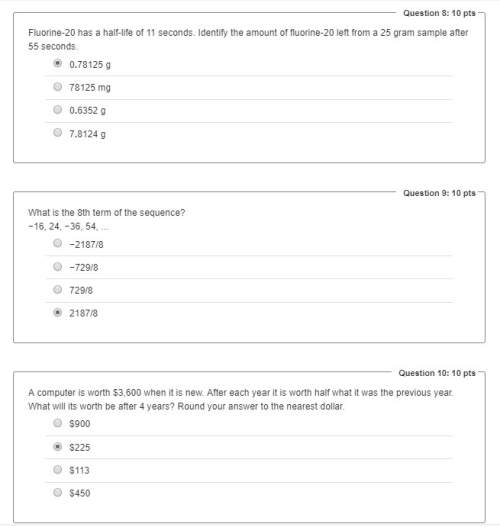 Could someone check my answers i got on my quiz? you! i am not good at math and need a doublechec