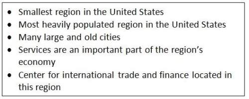 The list below best describes what region in the united states?  a. the northeast&lt;