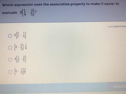 Which expression uses the associative property to make it easier to evaluate? (50points)