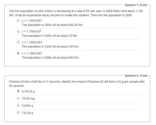 Could someone check my answers i got on my quiz? you! i am not good at math and need a doublechec