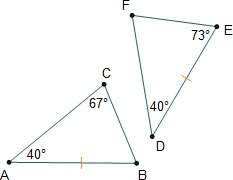 What are the rigid transformations that will map  △abc to △def?  translate vertex