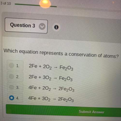 Which equation represents a conservation of atoms?