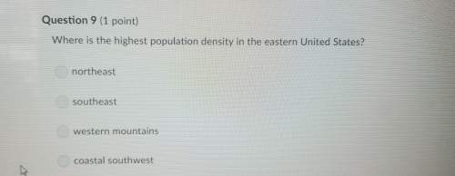 Where is the highest population denisty in the eastern united states?