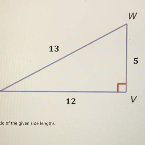 Express the cosine of angle u as a ratio of the given side lengths a) 12/13