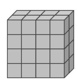 Find the volume of the right rectangular prism by determining the number of unit cubes?
