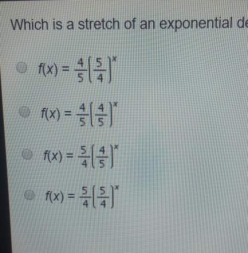 Which is a stretch of an exponential decay function