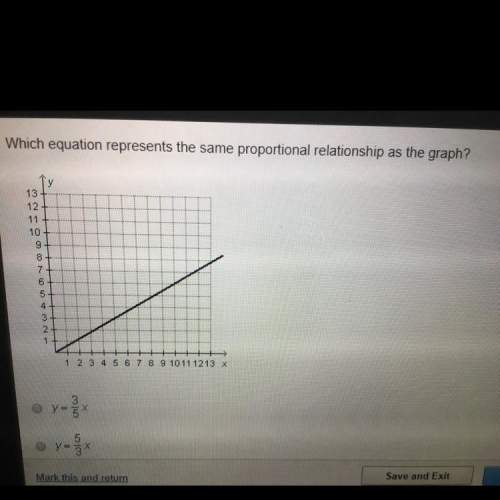 Which equation represents the same proportional relationship as the graph