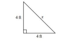 Find the length of the hypotenuse in the figure below. round to the nearest tenth if necessary.