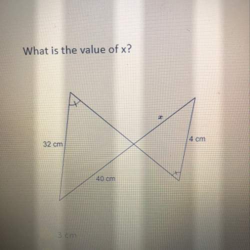 What is the value of x?  a.3 b.4 c.5 d.4.5