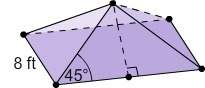 Asap :  this image shows a square pyramid. what is the surface area of this square pyramid? &lt;
