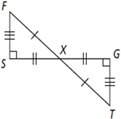 Given the diagram at the right, which of the following must be true?  a. xfs = xtg
