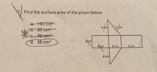 Find the surface area of the prism below. see attachment, 58 cm is incorrect.