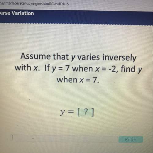 Assume that y varies inversely with x
