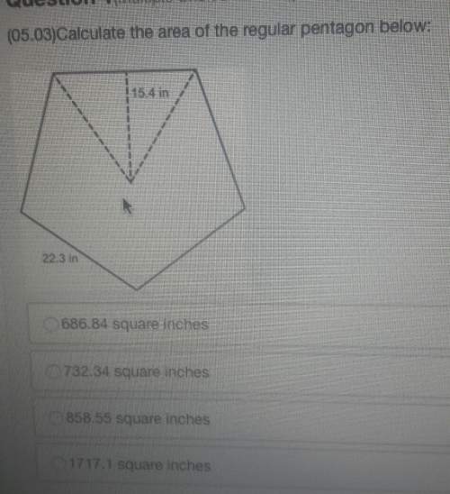 Calculate the area of the regular pentagon