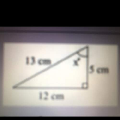Look at the triangle. what is the value of sin x°?