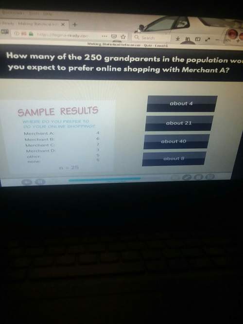 How many of the 250 grandparents in the population would you expect to prefer online shopping with m