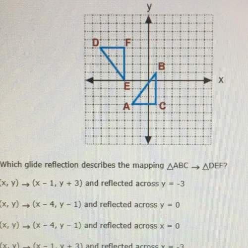 Which glide reflection describes the mapping abc → def?