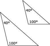 Is there a method that could prove that these two triangles are similar?  image 4d7834b8