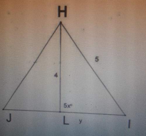 Lis the altitude of ∆jhl. solve for x and y.