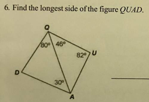 (on geometry ) 6. find the longest side of the figure quad.