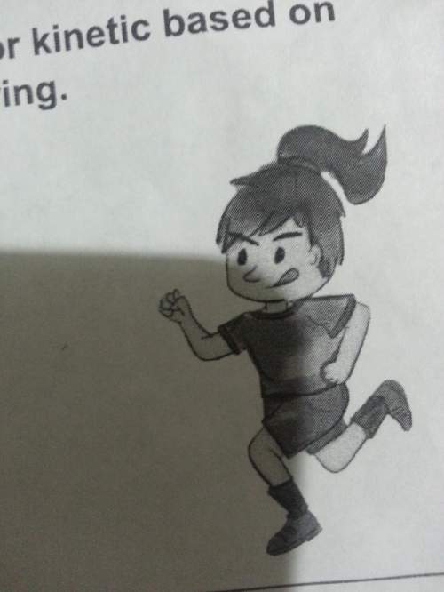 What is the girl doing kinetic energy sorry this is math not history