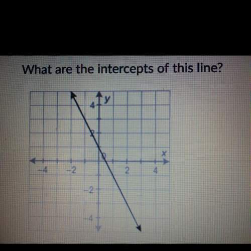 What are the intercepts if this line?  a. x-int: -0.5; y-int: 1 b. x-int: