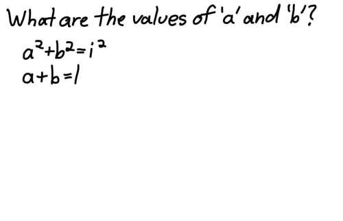 What are the values of ‘a’ and ‘b’?  (the ‘i’ is the imaginary number)