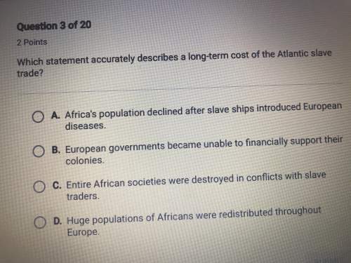 Which statement accurately describes a long-term cost of the atlantic slave trade?