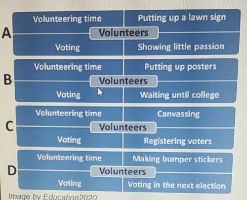 In the above diagram, which chart accurately displays all of the ways that a volunteer can a candid