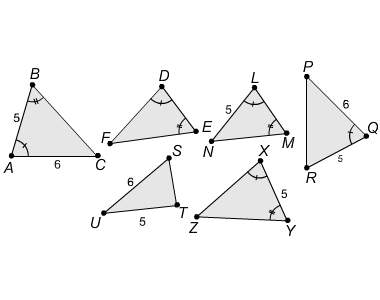 The pair of triangles that are congruent by the asa criterion is . the pair of triangles that are co