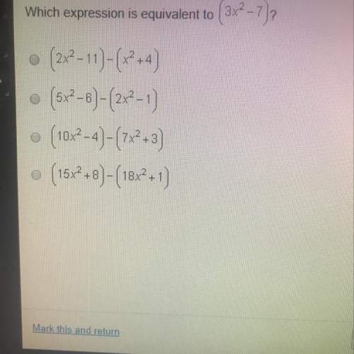 What expression is equivalent to (3x^2-7)