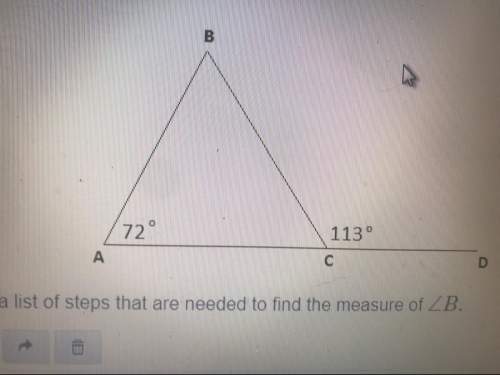 Write a list of steps that are needed to find the measure of