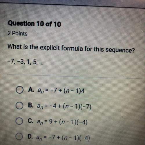 What is the explicit formula for this sequence?  -7, -3,1,5,