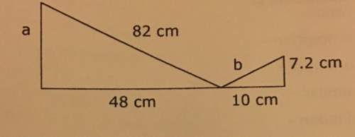 The triangles are similar. what is "a" equal to? what is "b" equal to?