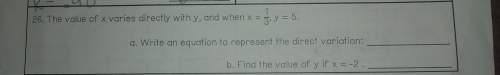 What is the equation that represents the direct variation and what's the value of y if x=-2