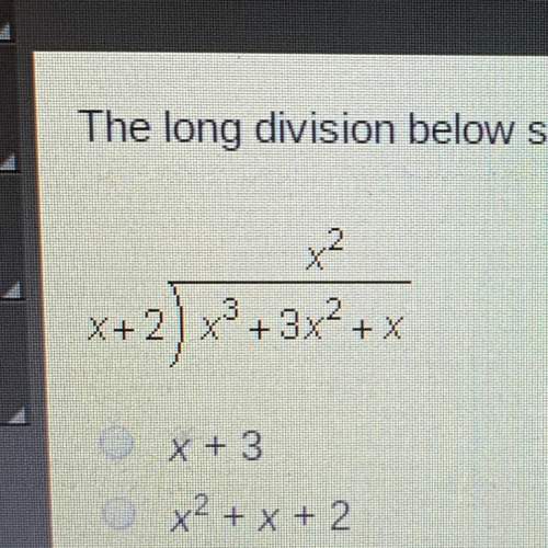 The long division below shows the first term of the quotient. which polynomial should be subtracted