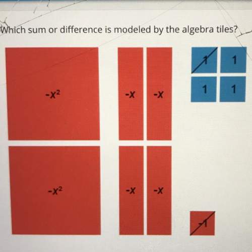 Which sum or difference is modeled by the algebra tiles?  a. (-x² - 2x + ² + 2x +1