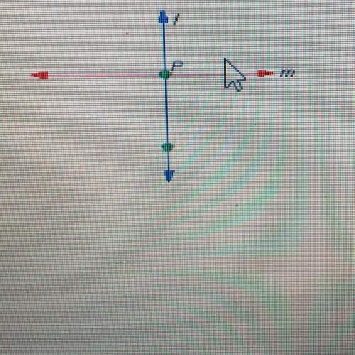 Select the graph that best represents the "figure." through a point outside a line one line ca