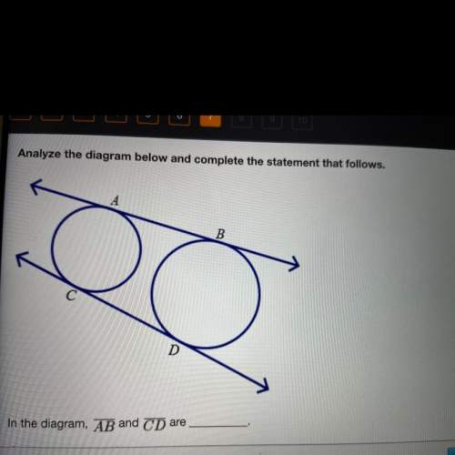 I’m the diagram, ab and cd are a. common external tangents b. common internal tangents c. uncommon