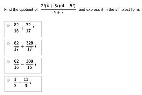 Find the quotient and express it in the simplest form