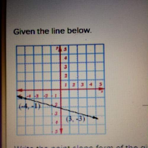 Write the point slope form of the given line that passes through points (-4,-1) and (3,-3). identify