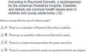 Read this example:  according to raymond donnelly, a spokesperson for the american pediatrics