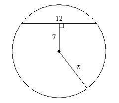 Find the value of x. if necessary, round your answer to the nearest tenth. the figure is not drawn t