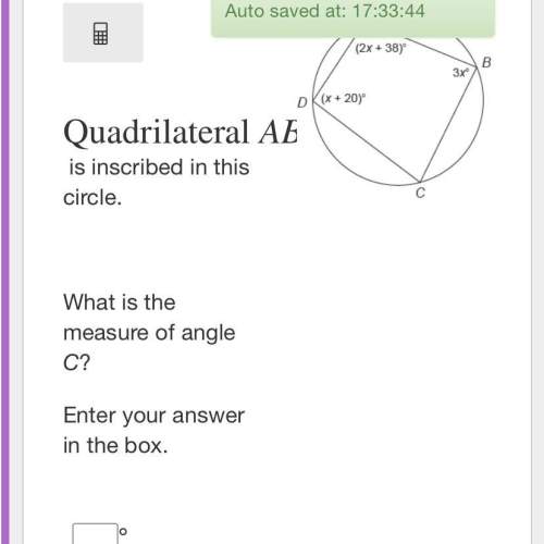 quadrilateral ae is inscribed in this circle