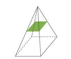 a rectangular pyramid was sliced parallel to its base. what is the shape of the cross s